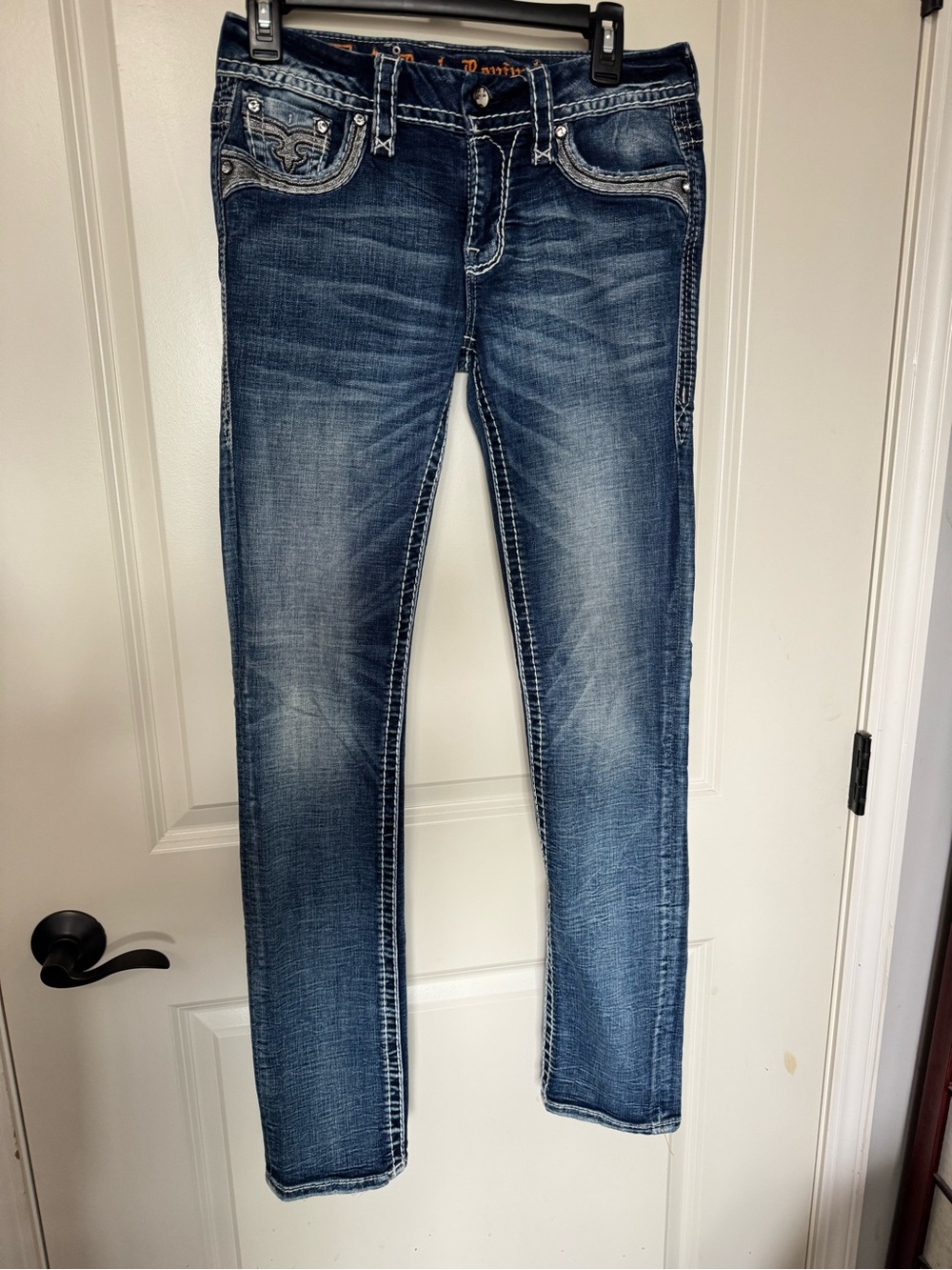 Rock Revival Women's Blue Washed Straight Leg Jeans